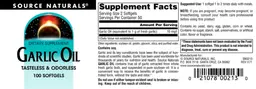 Label for Garlic Oil