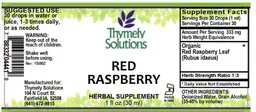 Label for Red Raspberry