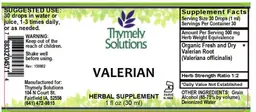 Label for Valerian