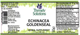 Label for Echinacea Goldenseal