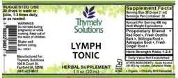 Label for Lymph Tonic