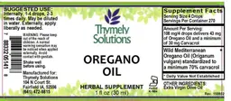 Label for Oregano Oil