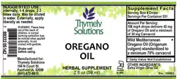 Label for Oregano Oil