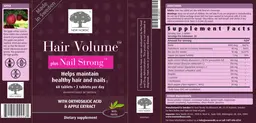 Label for Hair Volume plus Nail Strong