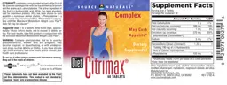Label for Diet Citrimax Complex