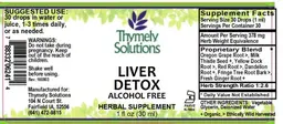 Label for Liver Detox Alcohol Free