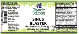 Label for Sinus Blaster Professional Strength