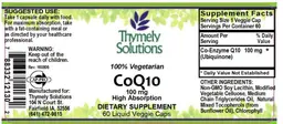 Label for CoQ10 100 mg
