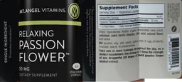 Label for Relaxing Passion Flower 50 mg