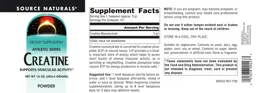 Label for Creatine