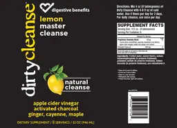 Label for Dirty Cleanse