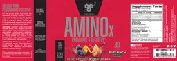 Label for AminoX Fruit Punch