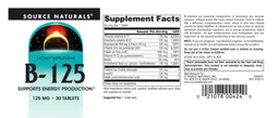 Label for B-125