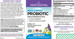 Label for Mood Support Probiotic 6 Billion CFU