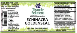 Label for Echinacea Goldenseal