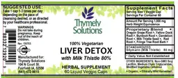 Label for Liver Detox with Milk Thistle 80%