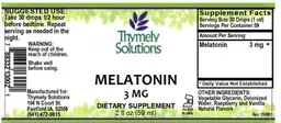 Label for Melatonin 3 mg