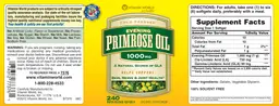 Label for Evening Primrose Oil 1000 mg