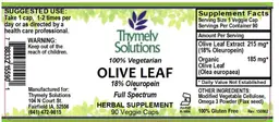 Label for Olive Leaf