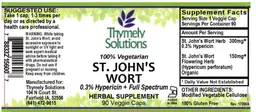 Label for St. John's Wort