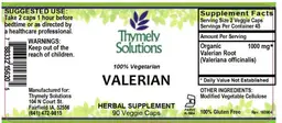 Label for Valerian