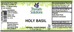 Label for Holy Basil