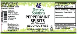 Label for Peppermint Spirits