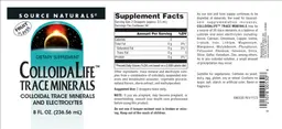 Label for ColloidaLife Trace Minerals Fruit Flavor