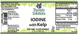 Label for Iodine with Kelp