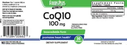 Label for CoQ10 100 mg