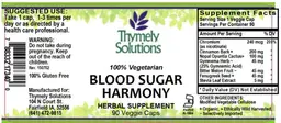 Label for Blood Sugar Harmony