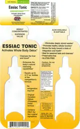 Label for Essiac Tonic