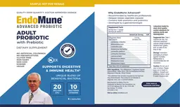 Label for Adult Probiotic with Prebiotic 20 billion CFU