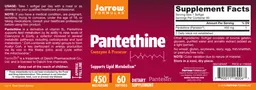 Label for Pantethine 450 mg