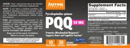Label for PQQ 10 mg