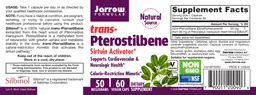 Label for Trans-Pterostilbene 50 mg
