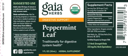 Label for Peppermint Leaf