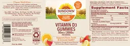 Label for Vitamin D3 Gummies 50 mcg 2000 IU