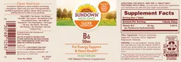 Label for B6 50 mg