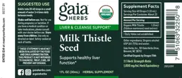 Label for Milk Thistle Seed