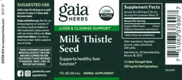 Label for Milk Thistle Seed