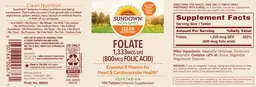 Label for Folate 1,333 mcg DFE