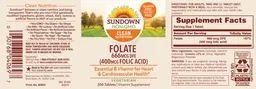 Label for Folate 666 mcg DFE (400 mcg Folic Acid)