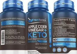 Label for Apple Cider Vinegar + Keto