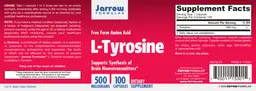 Label for L-Tyrosine 500 mg