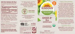 Label for Ener-B B12 1000 mcg