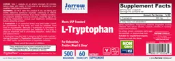 Label for L-Tryptophan 500 mg