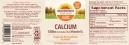 Label for Calcium 1200 mg plus Vitamin D3