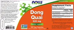Label for Dong Quai 520 mg