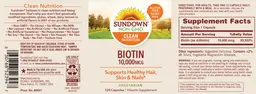 Label for Biotin 10,000 mcg